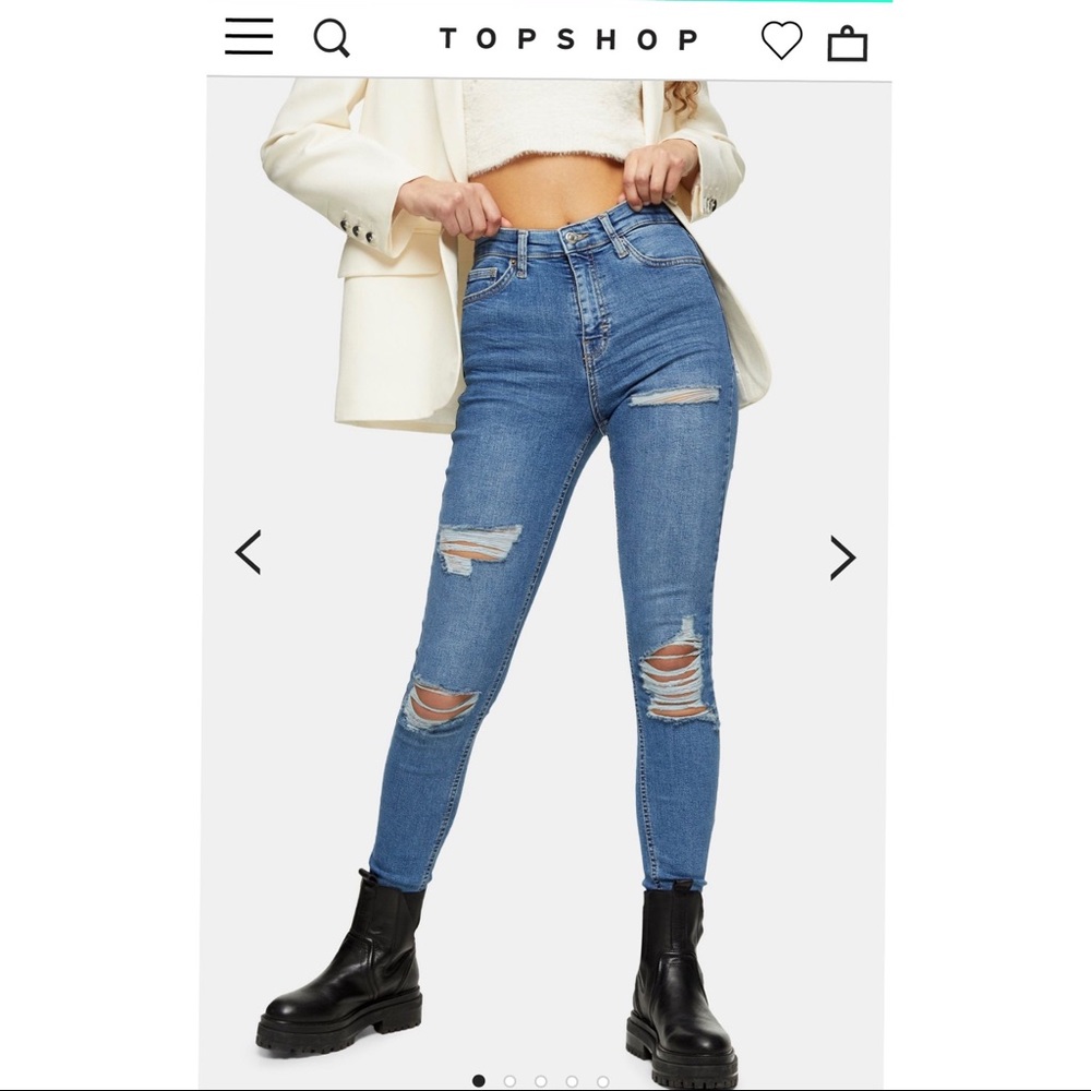 Top shop Jamie High-waisted Jeans 26